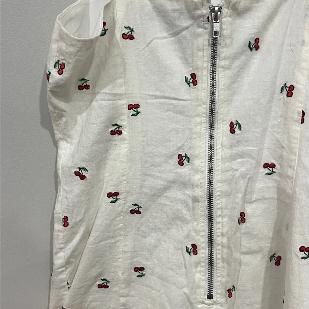 Linen Blend Cherry Dress - Picture 6 of 9